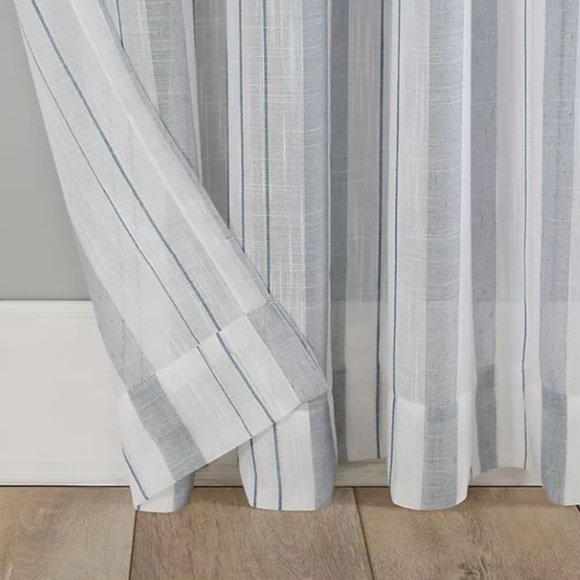 Clean Window® 84-Inch Window Curtain 1 Panel Blue - Picture 4 of 6